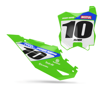 KAWASAKI Custom Number Plates | Bands Green White
