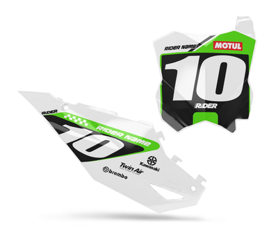 KAWASAKI Custom Number Plates | Bands Black White