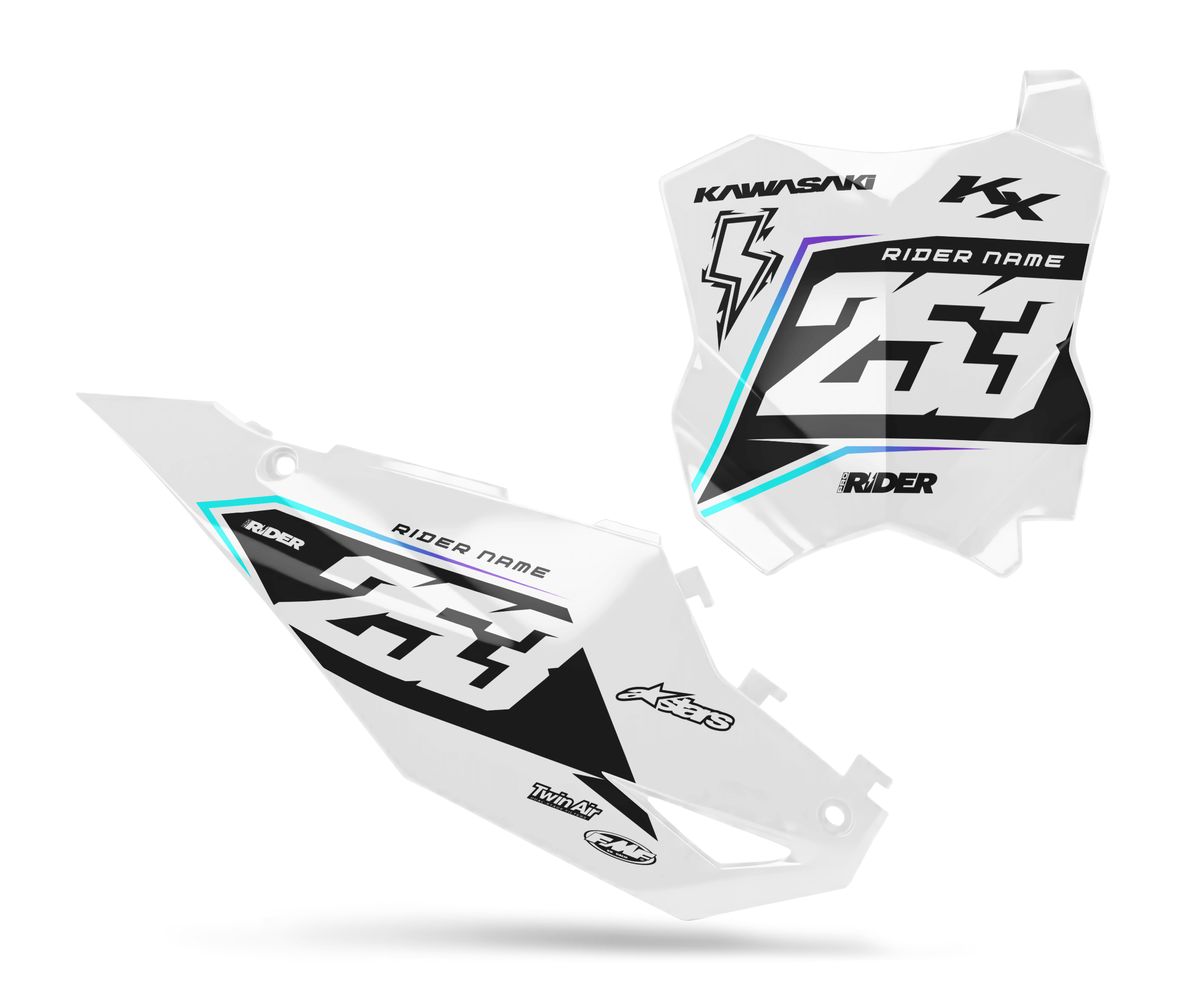 KAWASAKI Custom Number Plates | Bold Impact