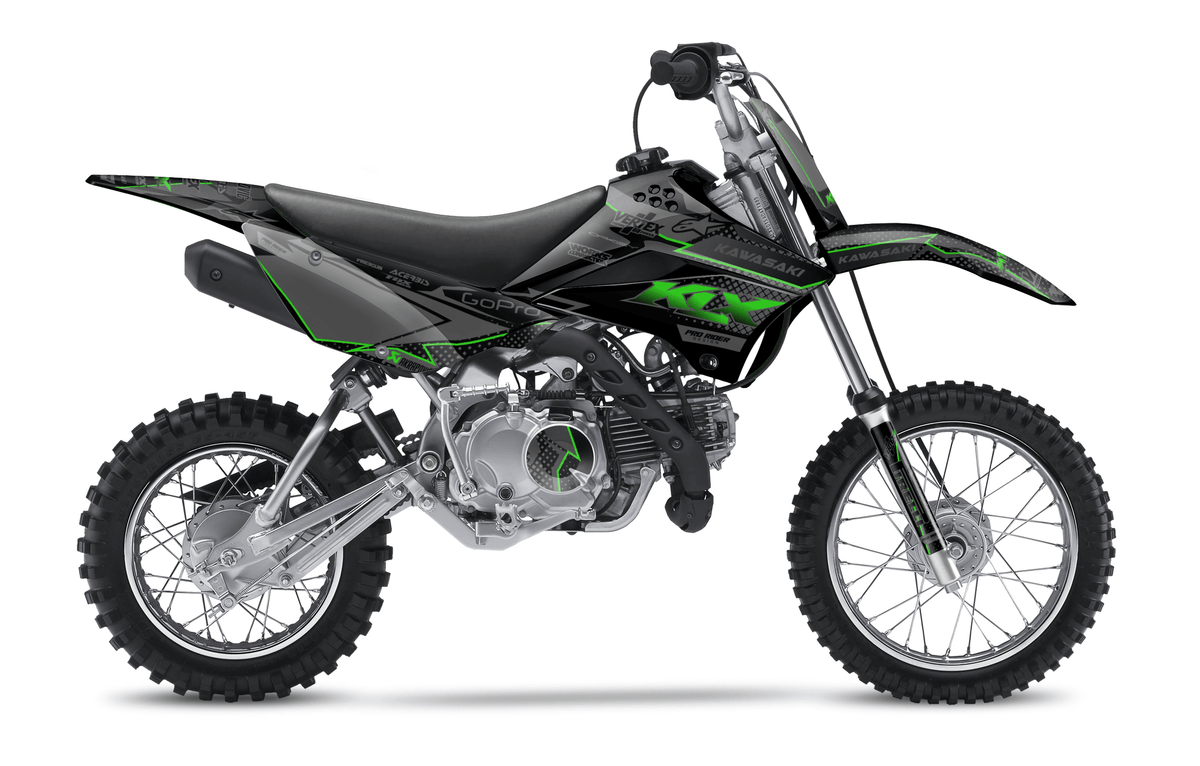 KAWASAKI Graphics Kit VERTEX Black And Green