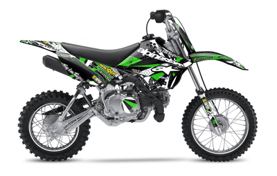 KAWASAKI Mini Full Graphics Kit | Alpinestars green