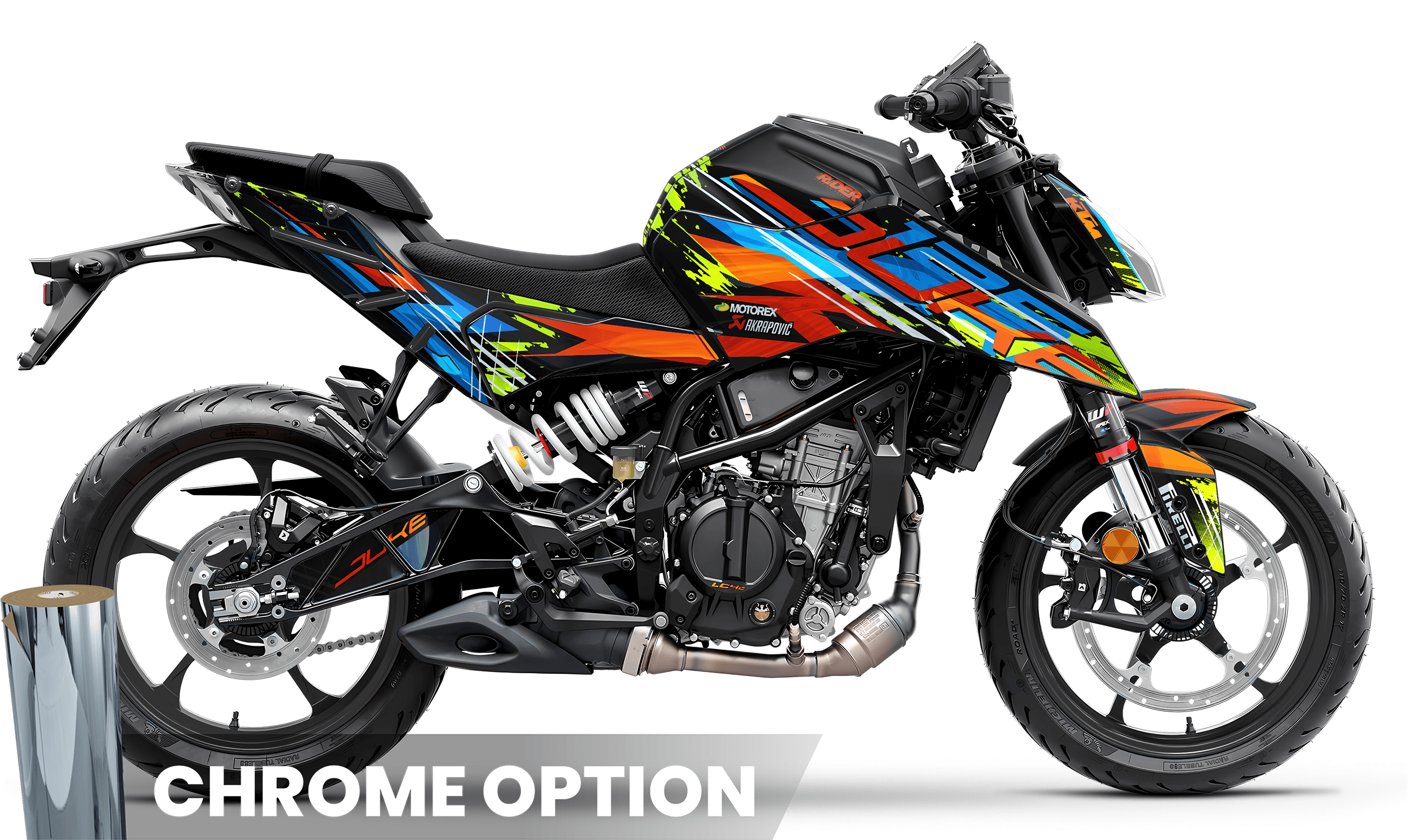 KTM DUKE 125 Full Graphics Kit | Urbano