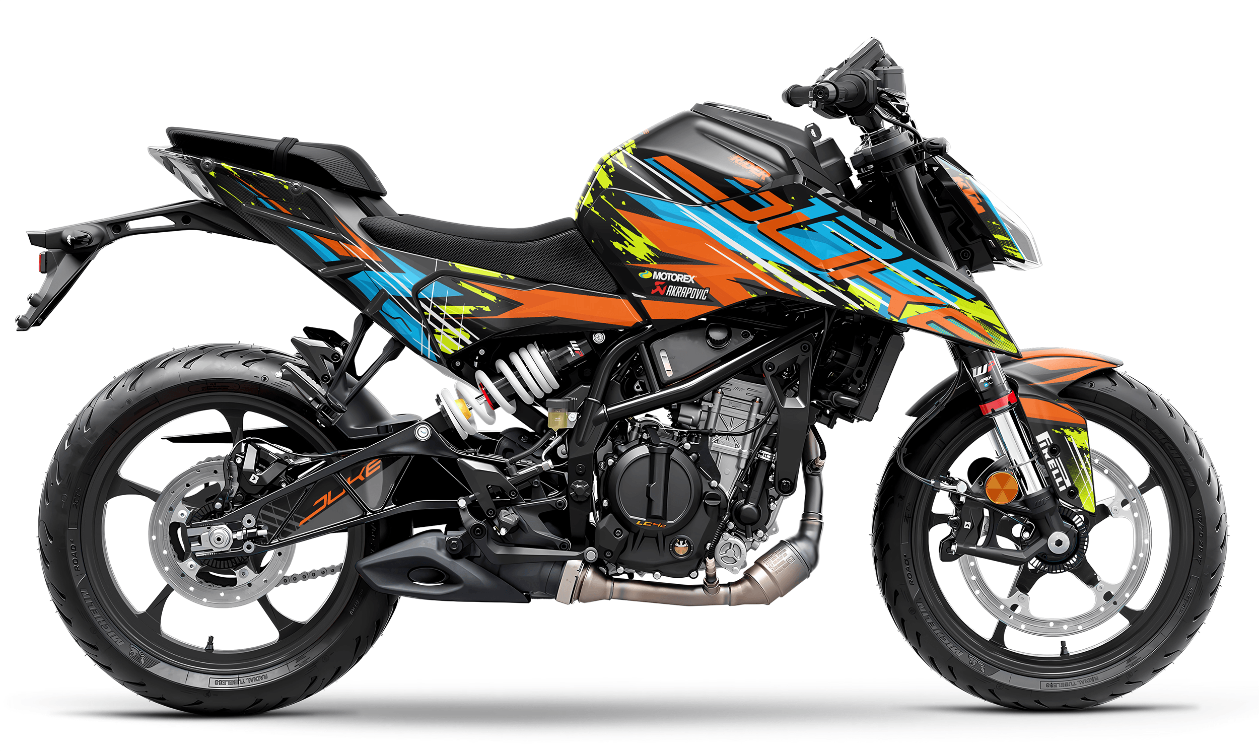 KTM DUKE 125 Full Graphics Kit | Urbano