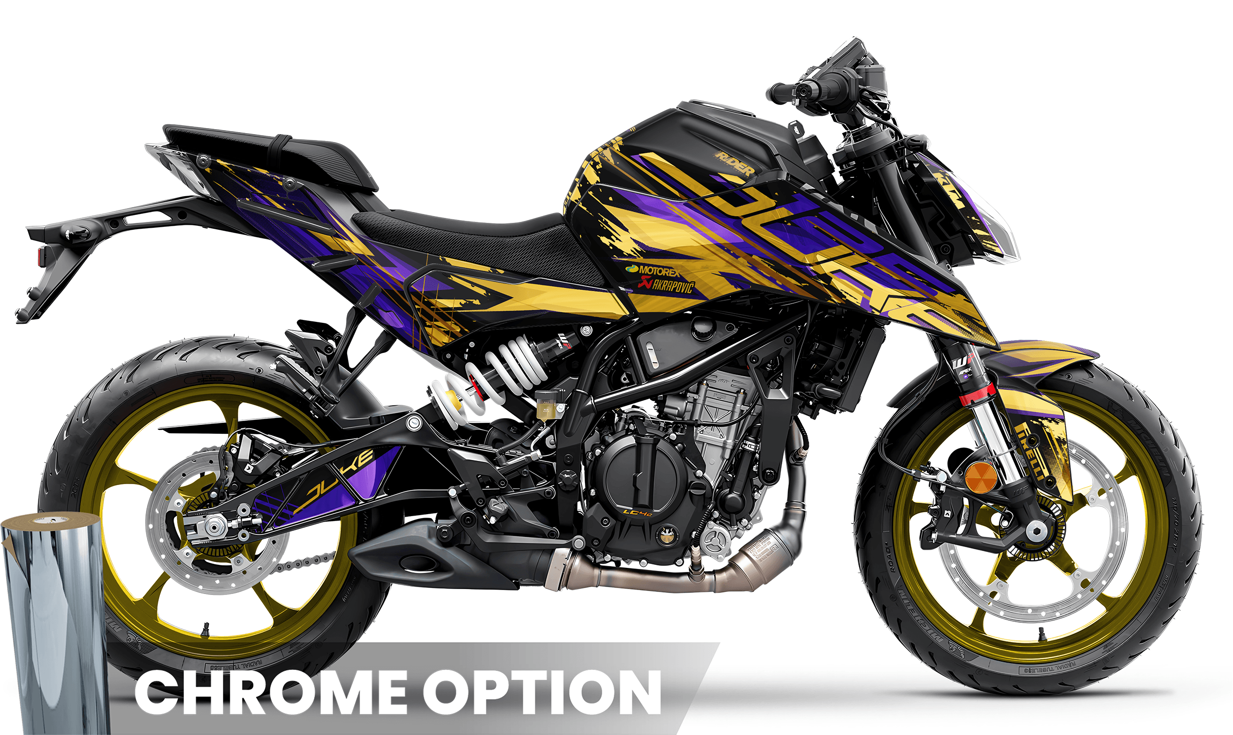 KTM DUKE 125 Full Graphics Kit | Cyber