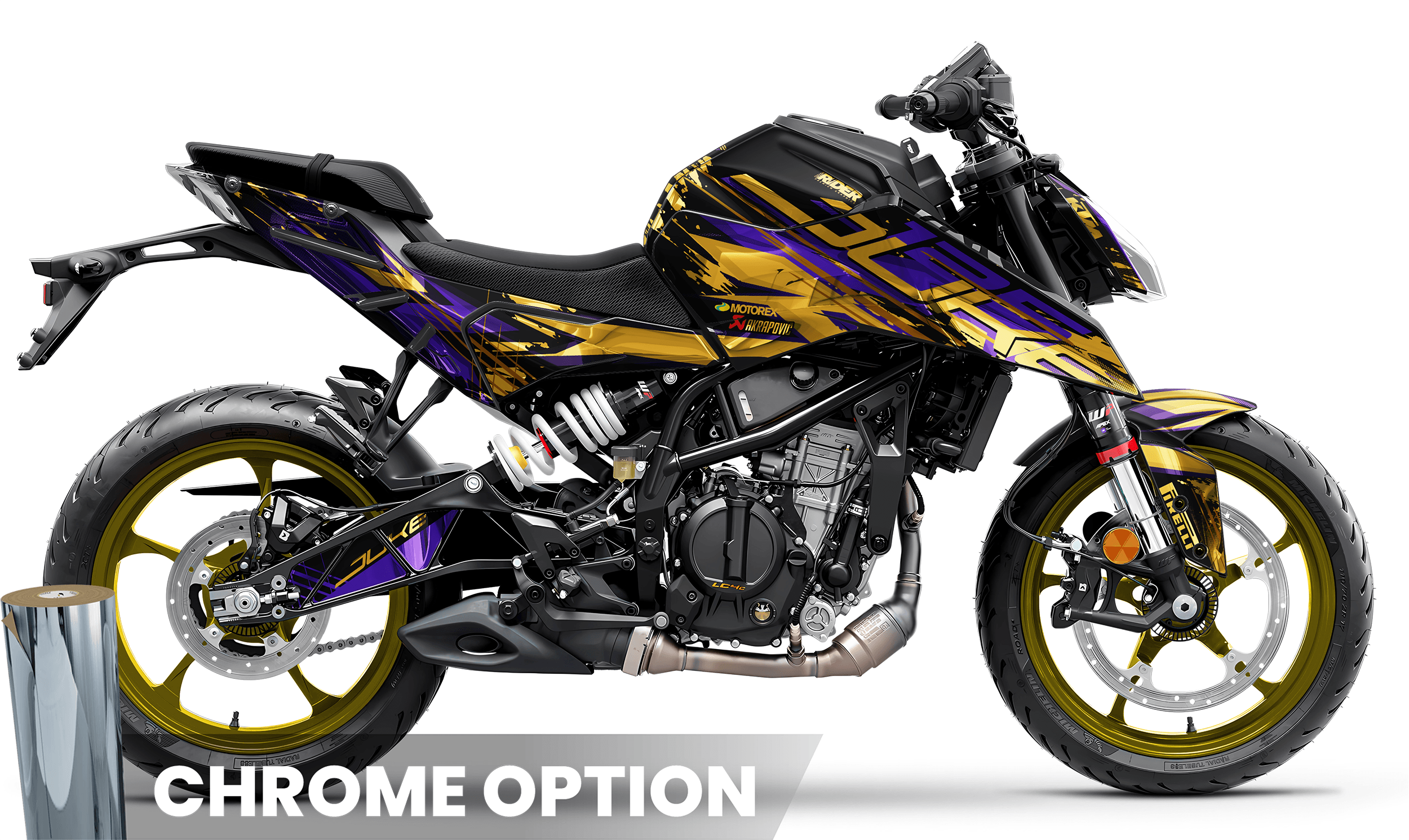 KTM DUKE 125 Full Graphics Kit | Cyber