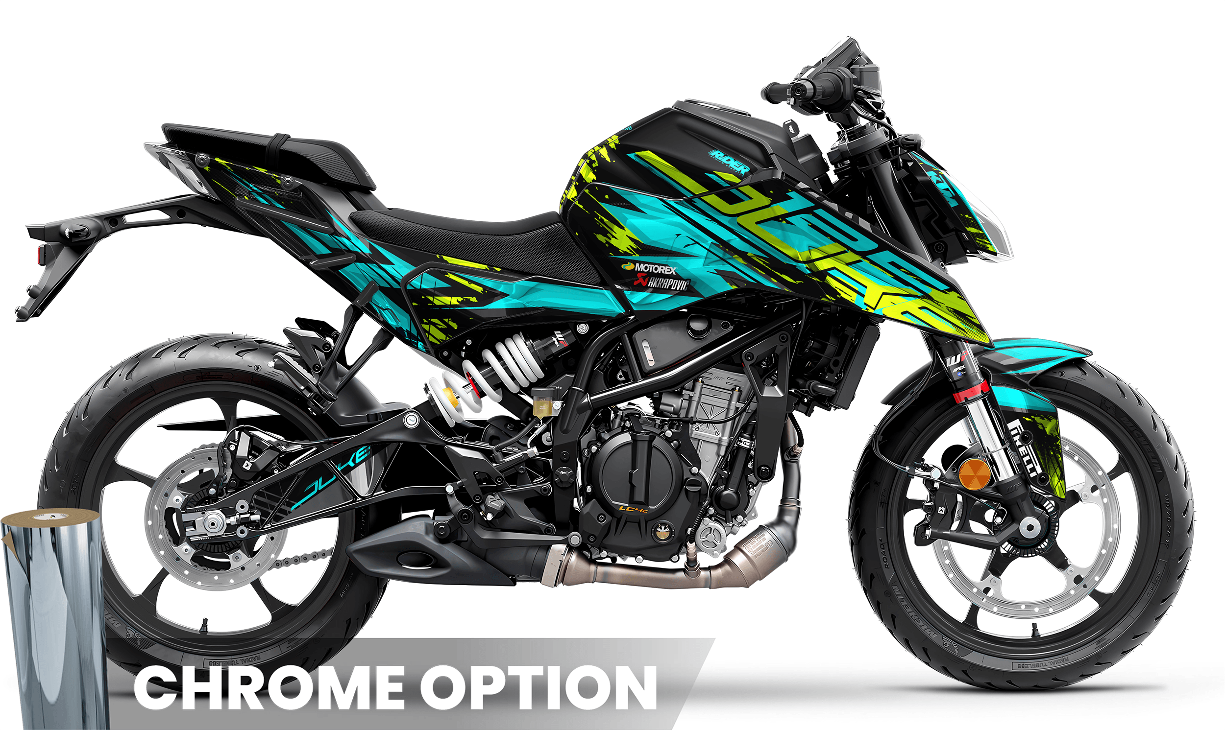 KTM DUKE 125 Full Graphics Kit | Toxik