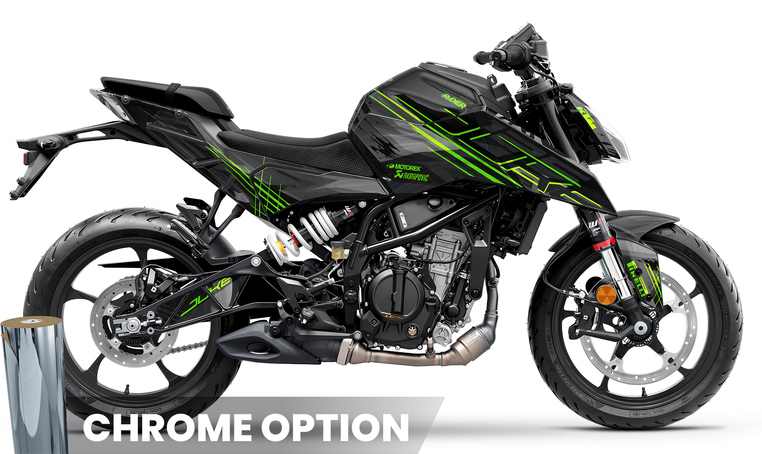 KTM DUKE 125 Full Graphics Kit | Biozard