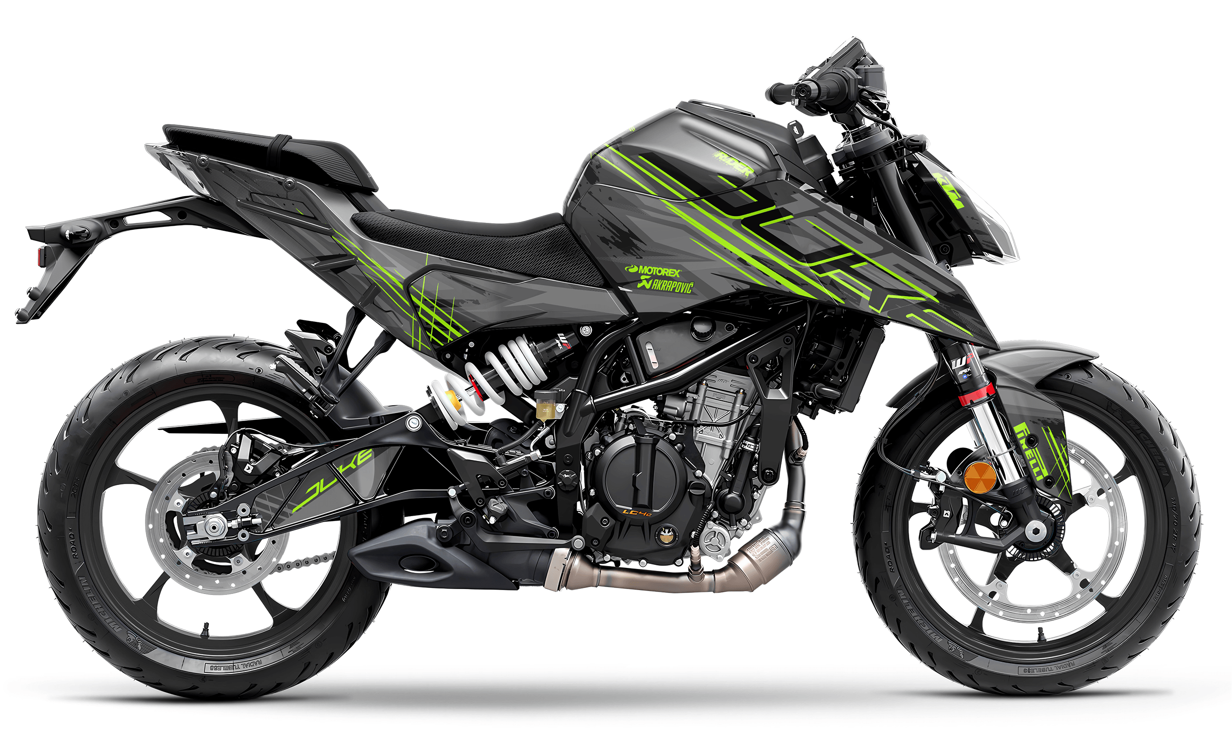 KTM DUKE 125 Full Graphics Kit | Biozard