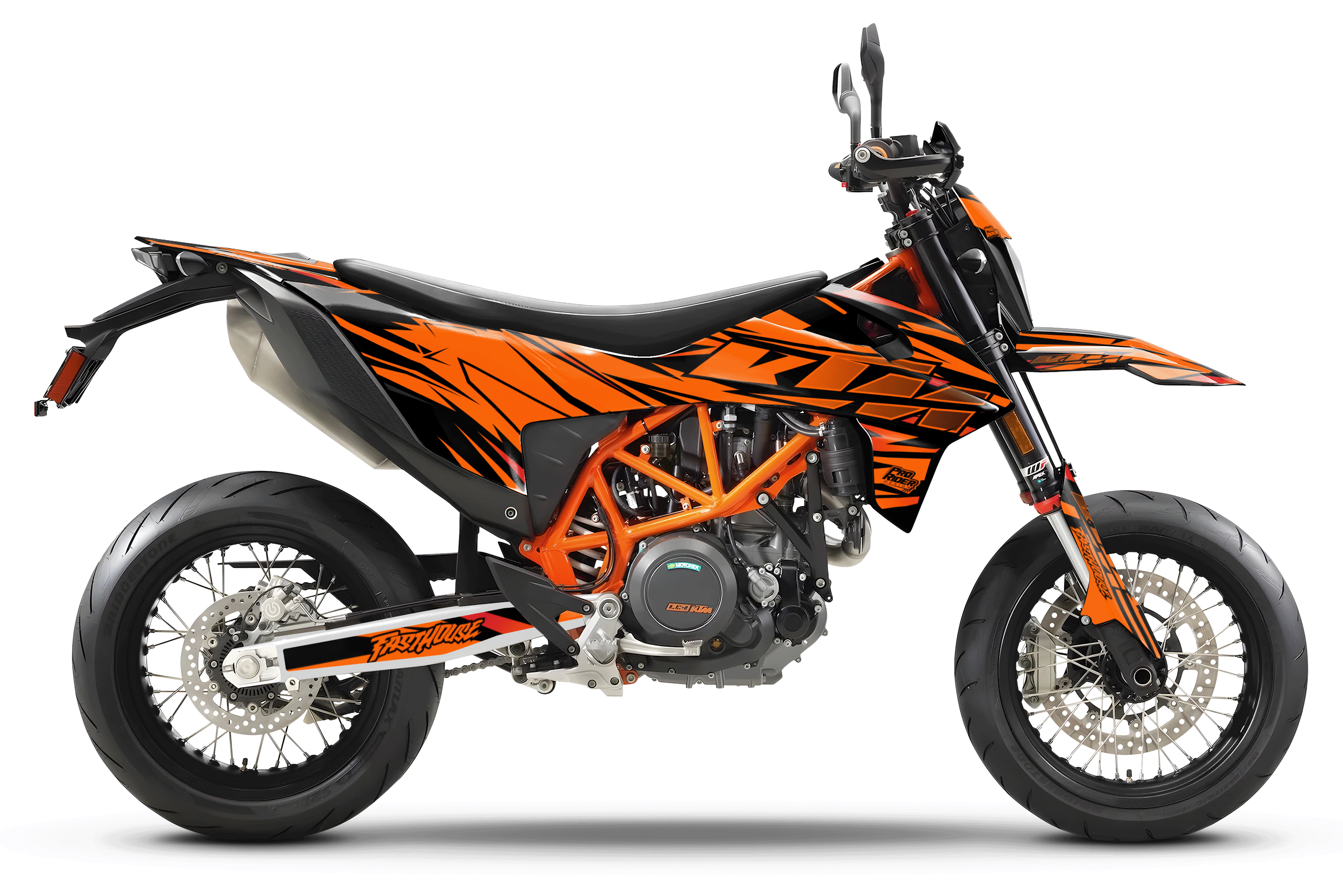 KTM SUPERMOTO Full Graphics Kit | Stock V2 Orange