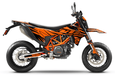 KTM SUPERMOTO Full Graphics Kit | Stock V2 Orange