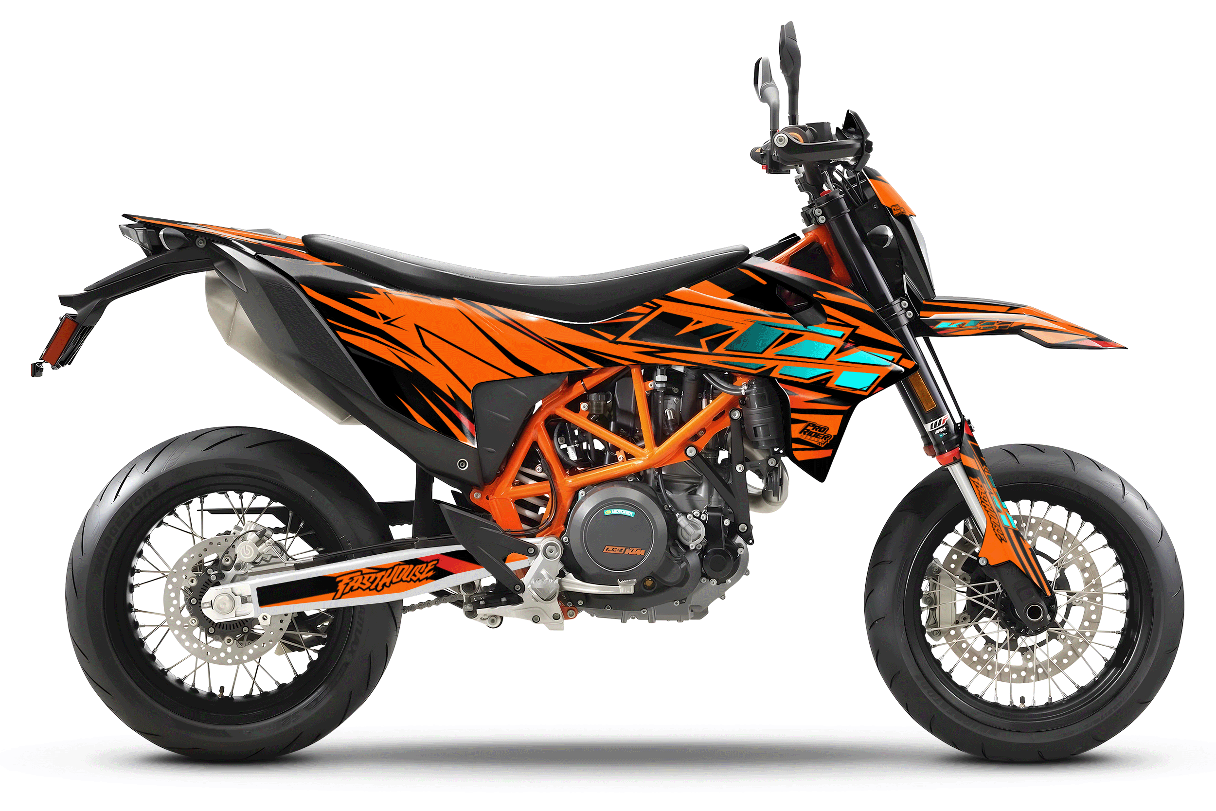 KTM SUPERMOTO Full Graphics Kit | Stock V2 Teal