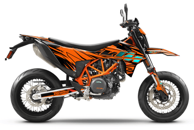KTM SUPERMOTO Full Graphics Kit | Stock V2 Teal