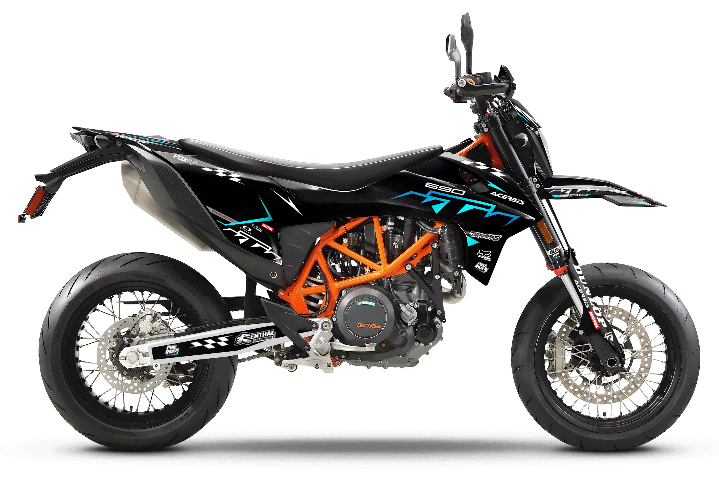 KTM SUPERMOTO Full Graphics Kit | Proline black Teal