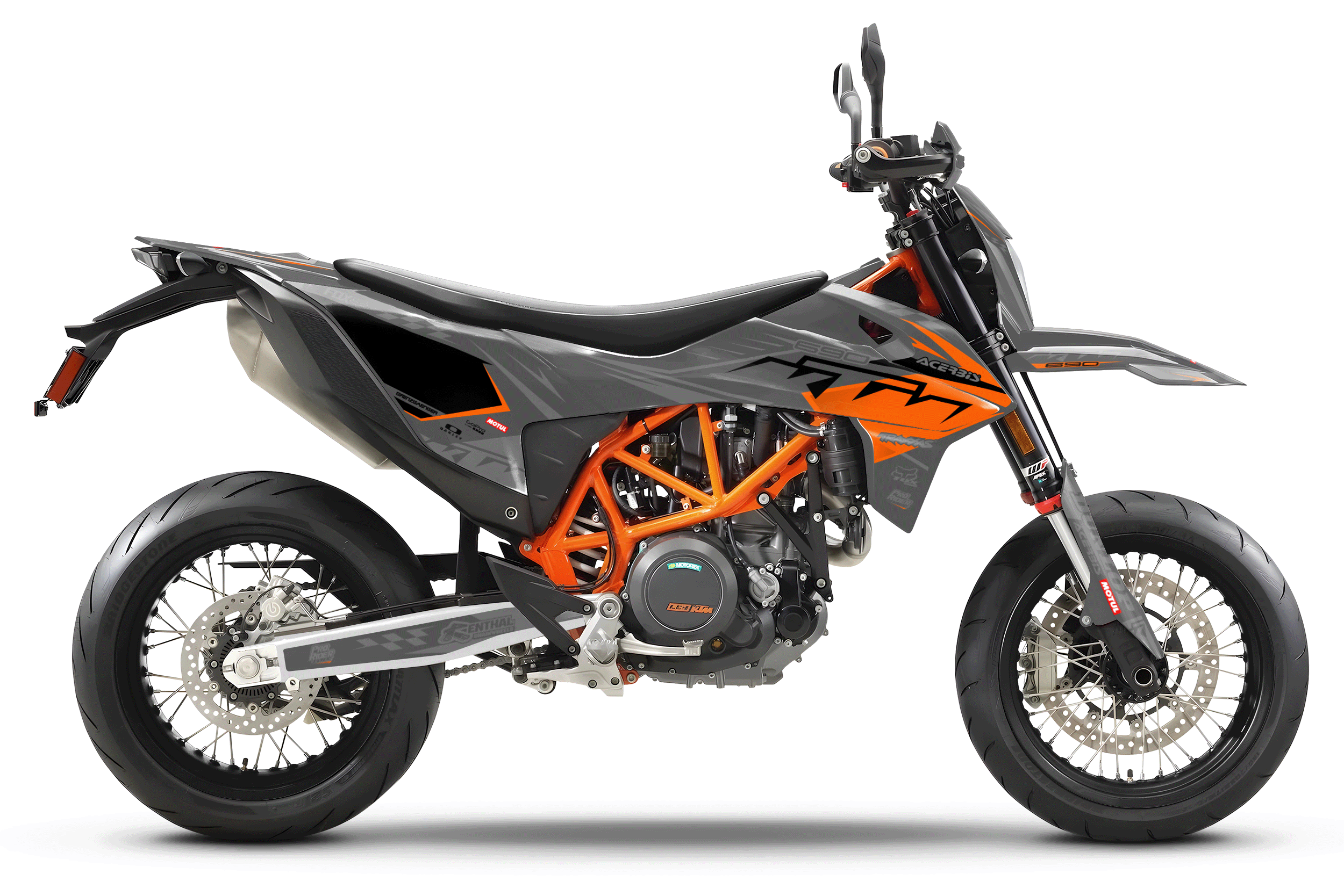 KTM SUPERMOTO Full Graphics Kit | Proline grey orange