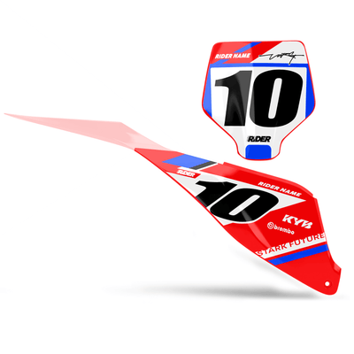 STARK FUTURE Custom Number Plates | Flux Red White