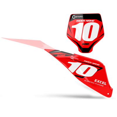 STARK FUTURE Custom Number Plates | Target Red Black