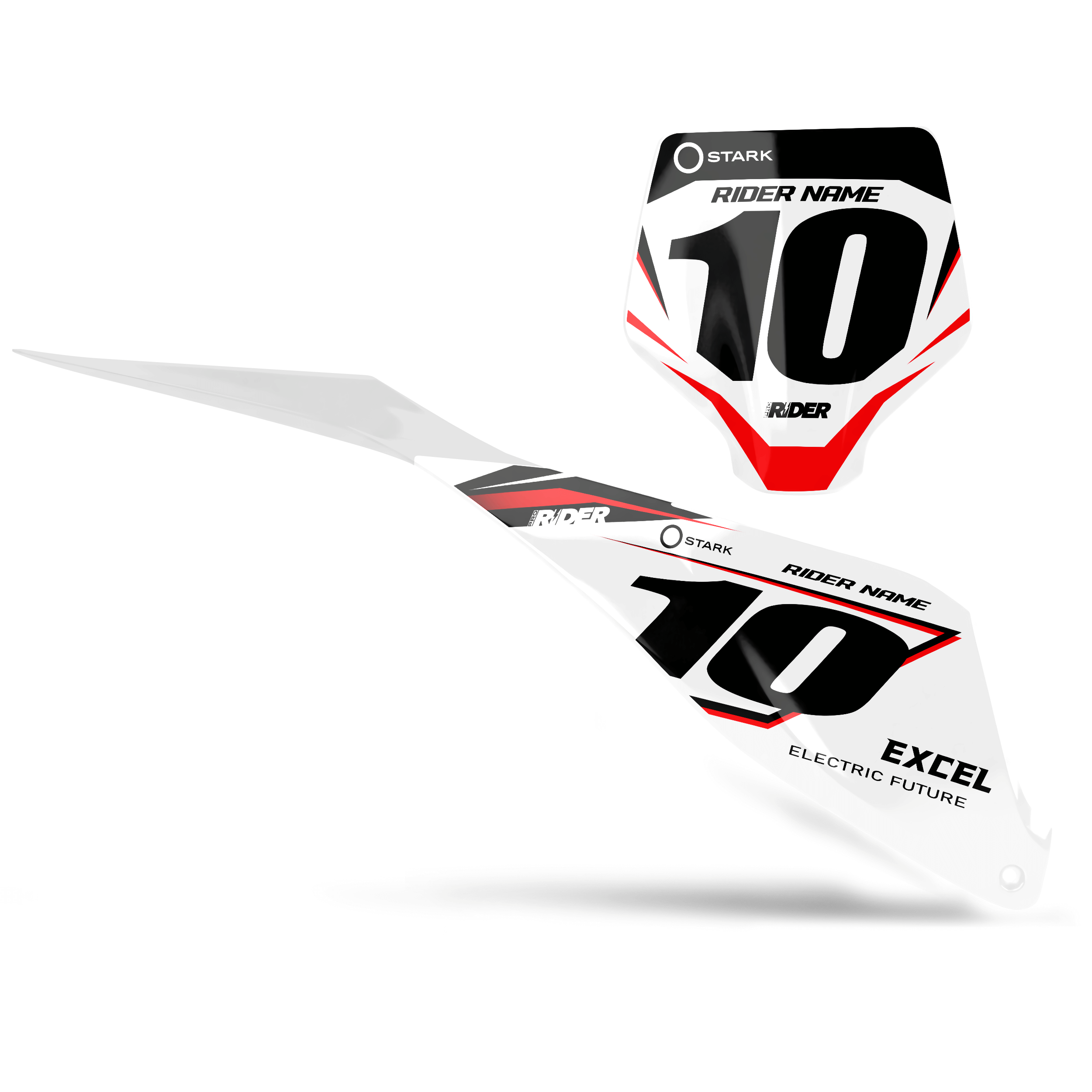 STARK FUTURE Custom Number Plates | Target White Black