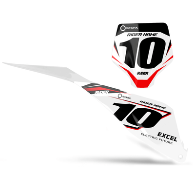 STARK FUTURE Custom Number Plates | Target White Black