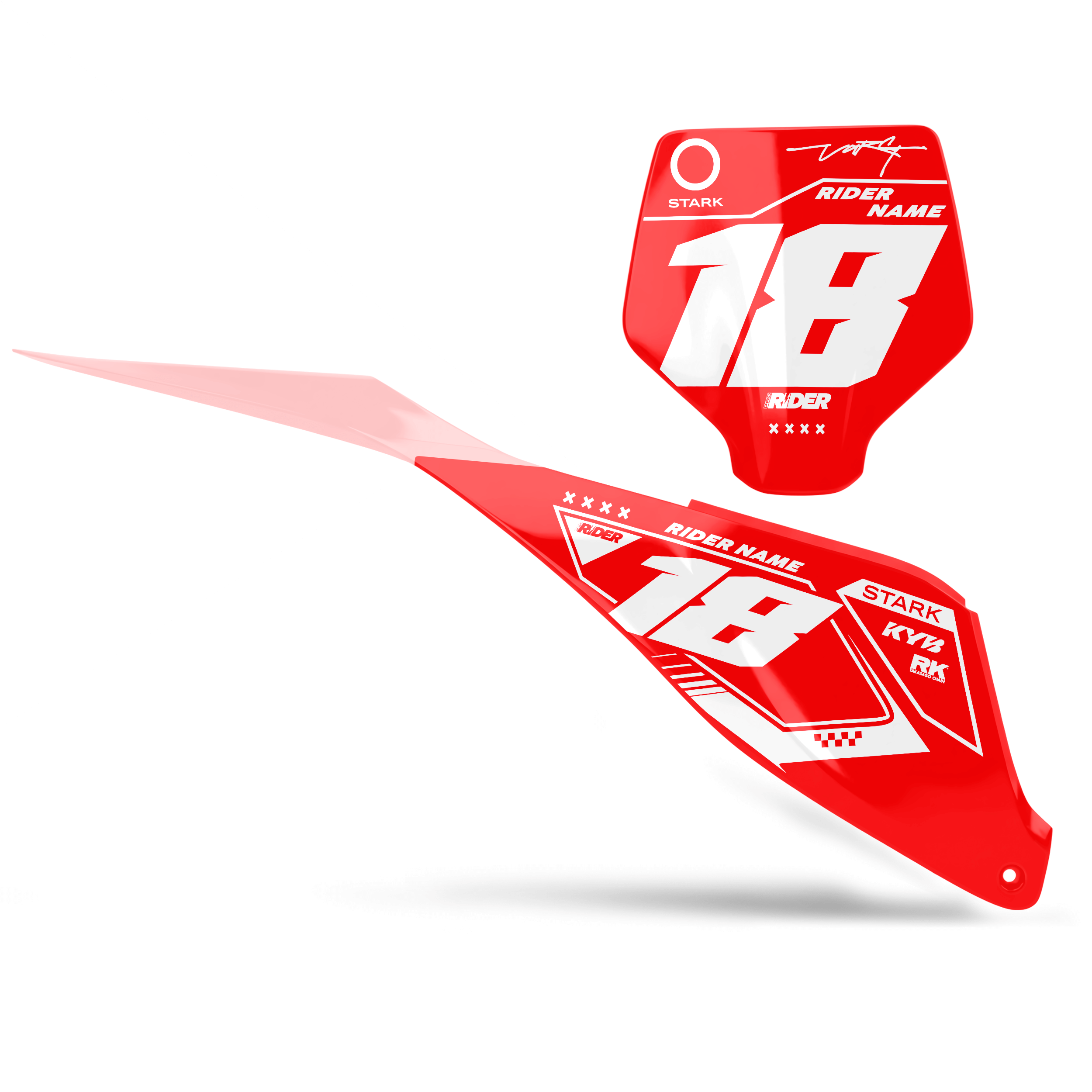 STARK FUTURE Custom Number Plates | Barett Red White