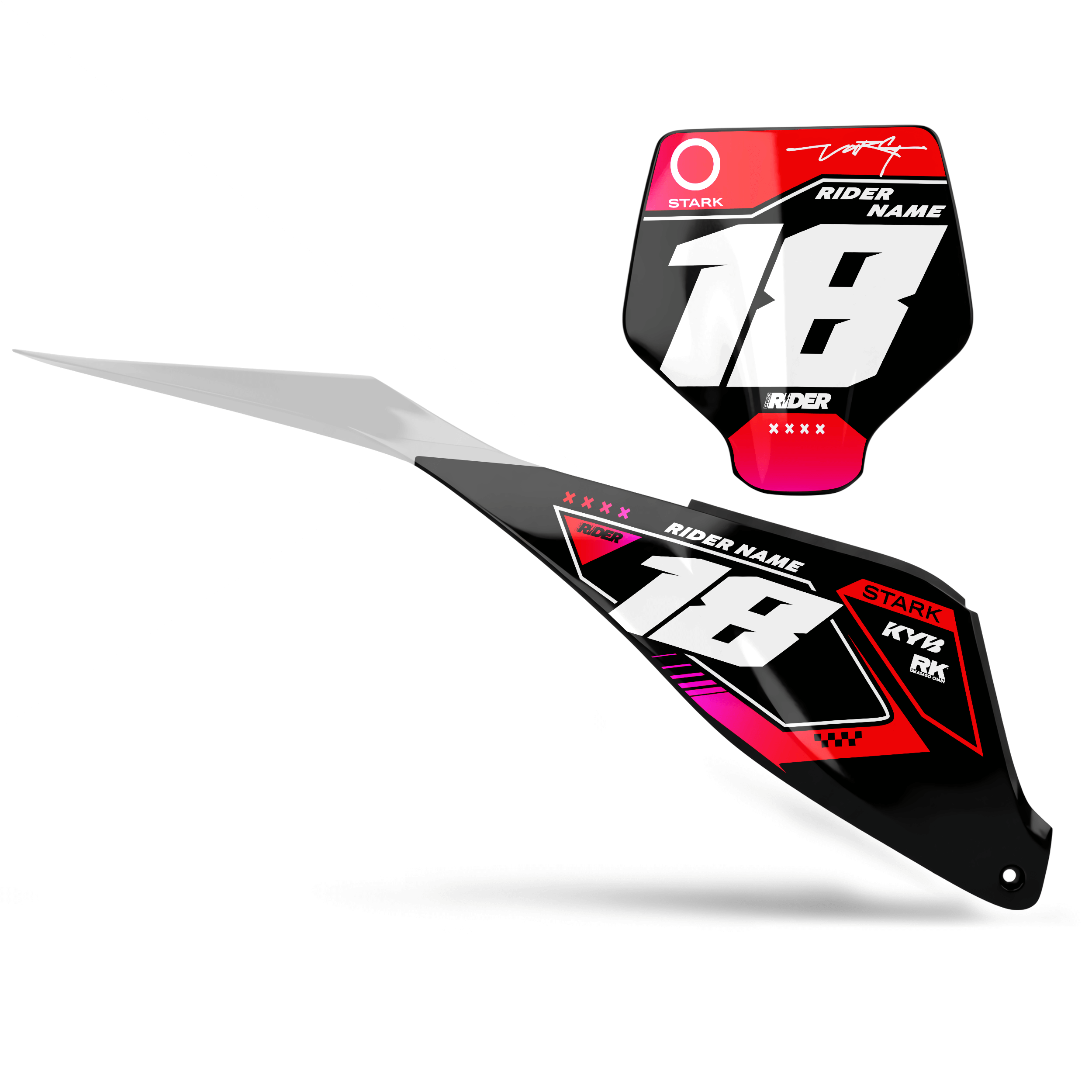 STARK FUTURE Custom Number Plates | Barett Red Black