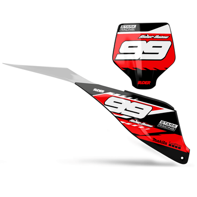 STARK FUTURE Custom Number Plates | Traxer Black Red