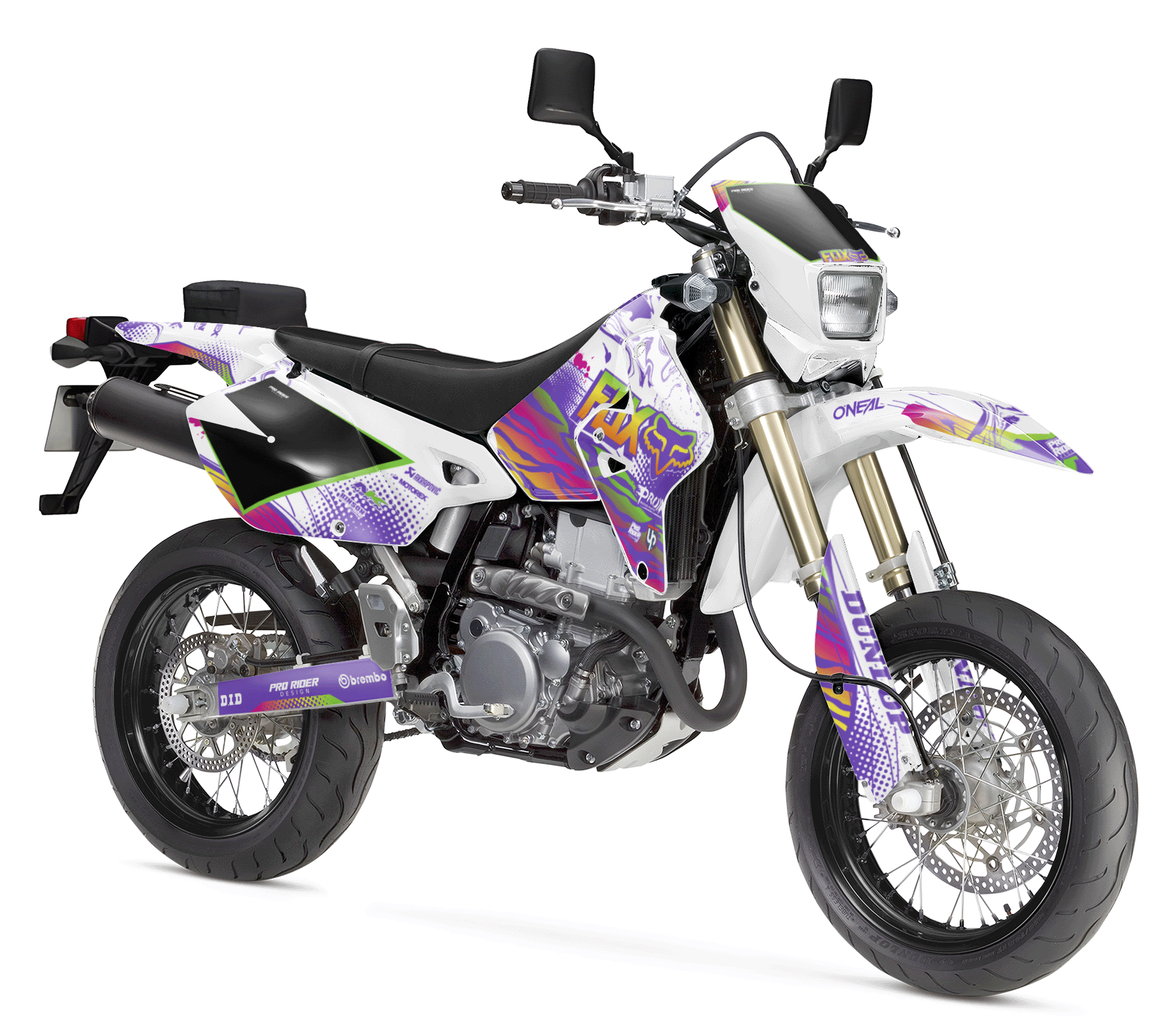 SUZUKI 400 DRZ - S / SM / 4S Full Graphics Kit | Rainbow purple