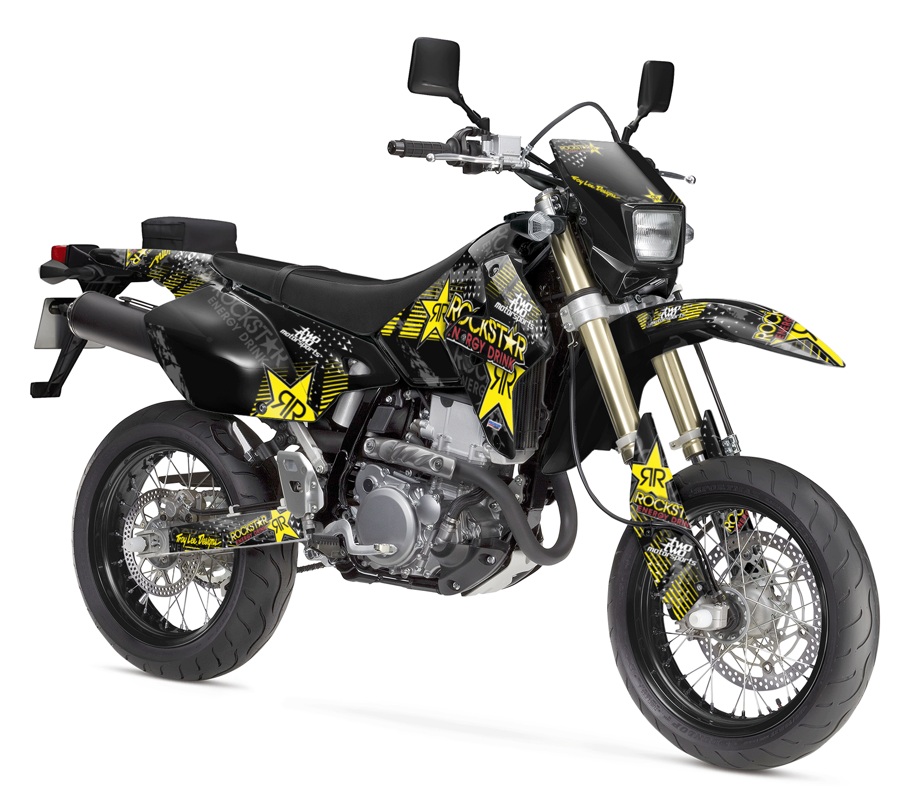 SUZUKI 400 DRZ - S / SM / 4S Full Graphics Kit | Rockstar Energy yellow