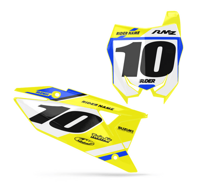SUZUKI Custom Number Plates | Mount Yellow Blue
