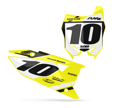 SUZUKI Custom Number Plates | Mount Yellow Black