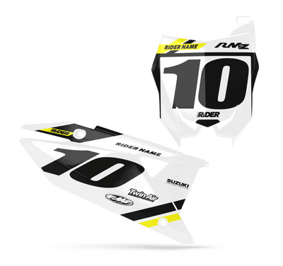 SUZUKI Custom Number Plates | Mount White Black
