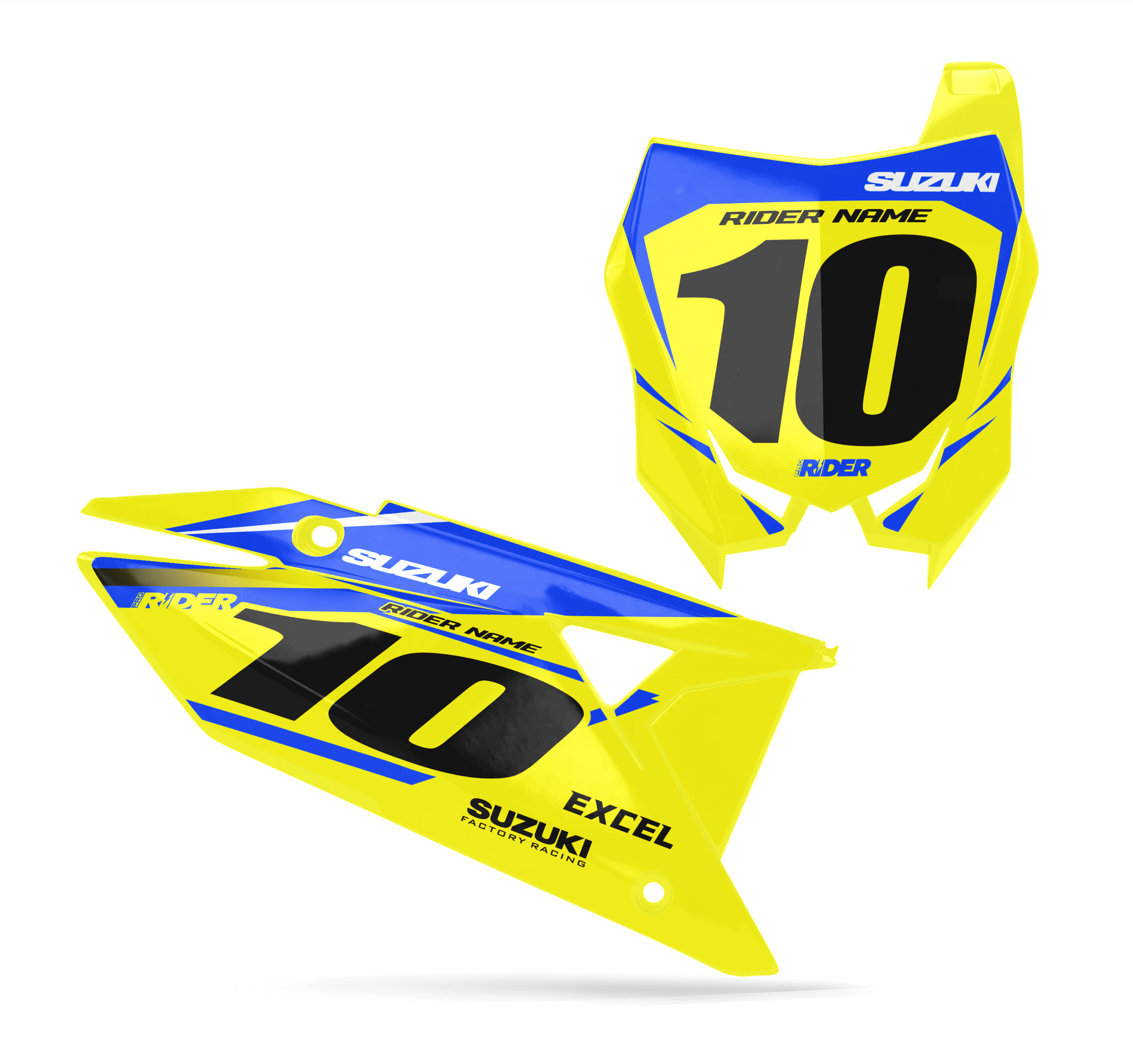 SUZUKI Custom Number Plates | Mount Blue Yellow