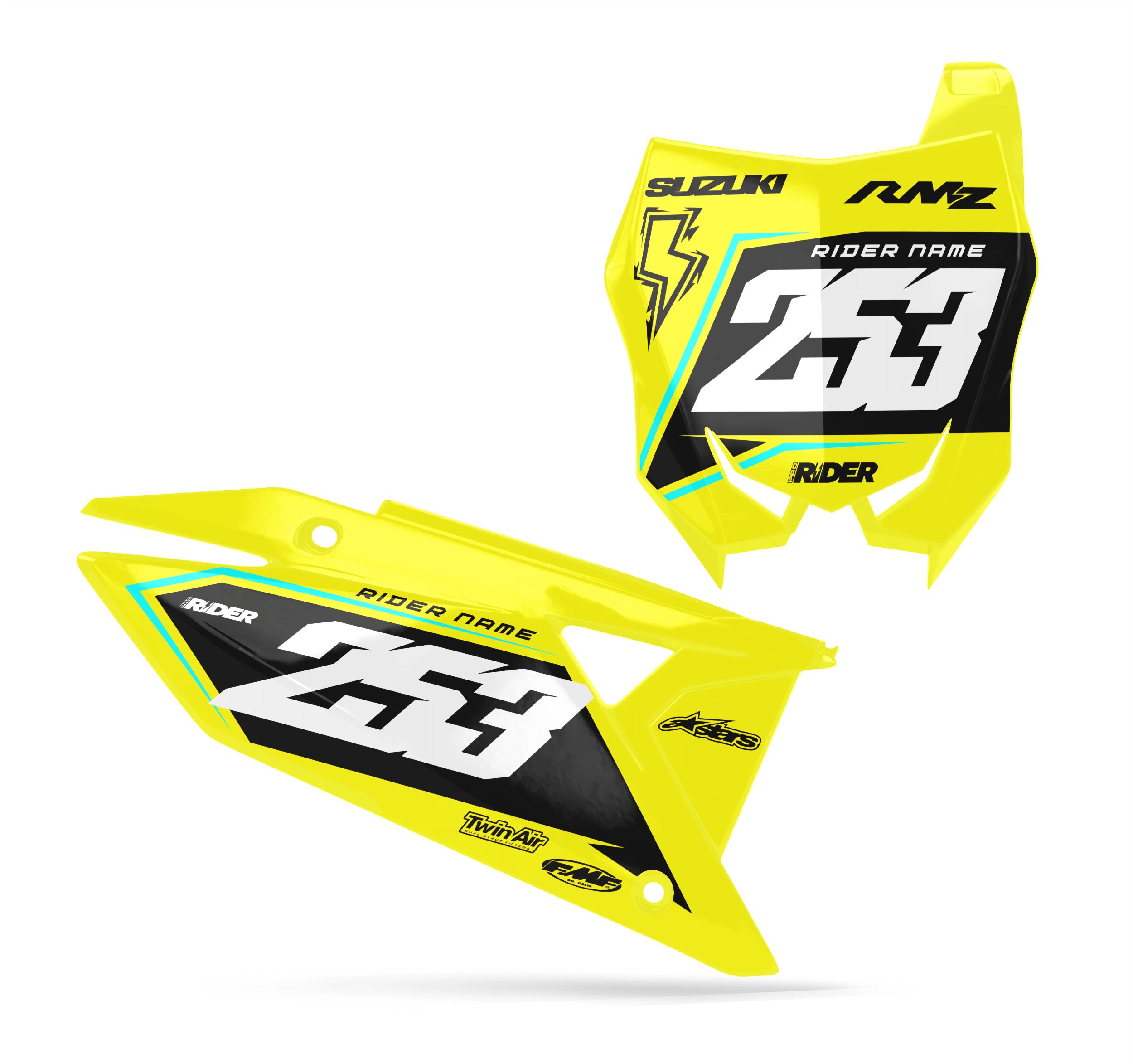 SUZUKI Custom Number Plates | Blaze Black Yellow