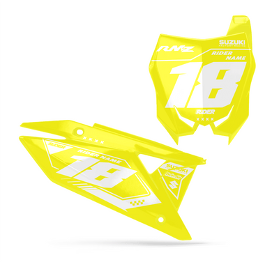 SUZUKI Custom Number Plates | Glow Flex Yellow White