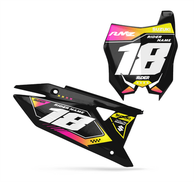 SUZUKI Custom Number Plates | Glow Flex Black Pink