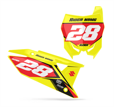 SUZUKI Custom Number Plates | Vision Red Yellow