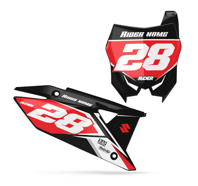 SUZUKI Custom Number Plates | Vision Red black