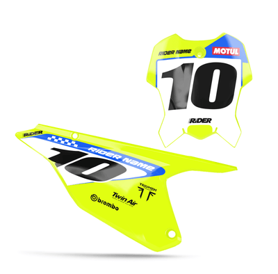 TRIUMPH Custom Number Plates | Pract Yellow Blue