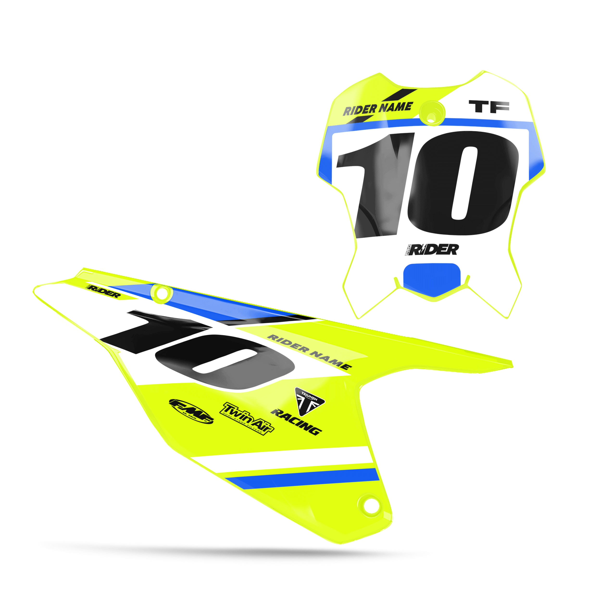 TRIUMPH Custom Number Plates | Varx Yellow Blue