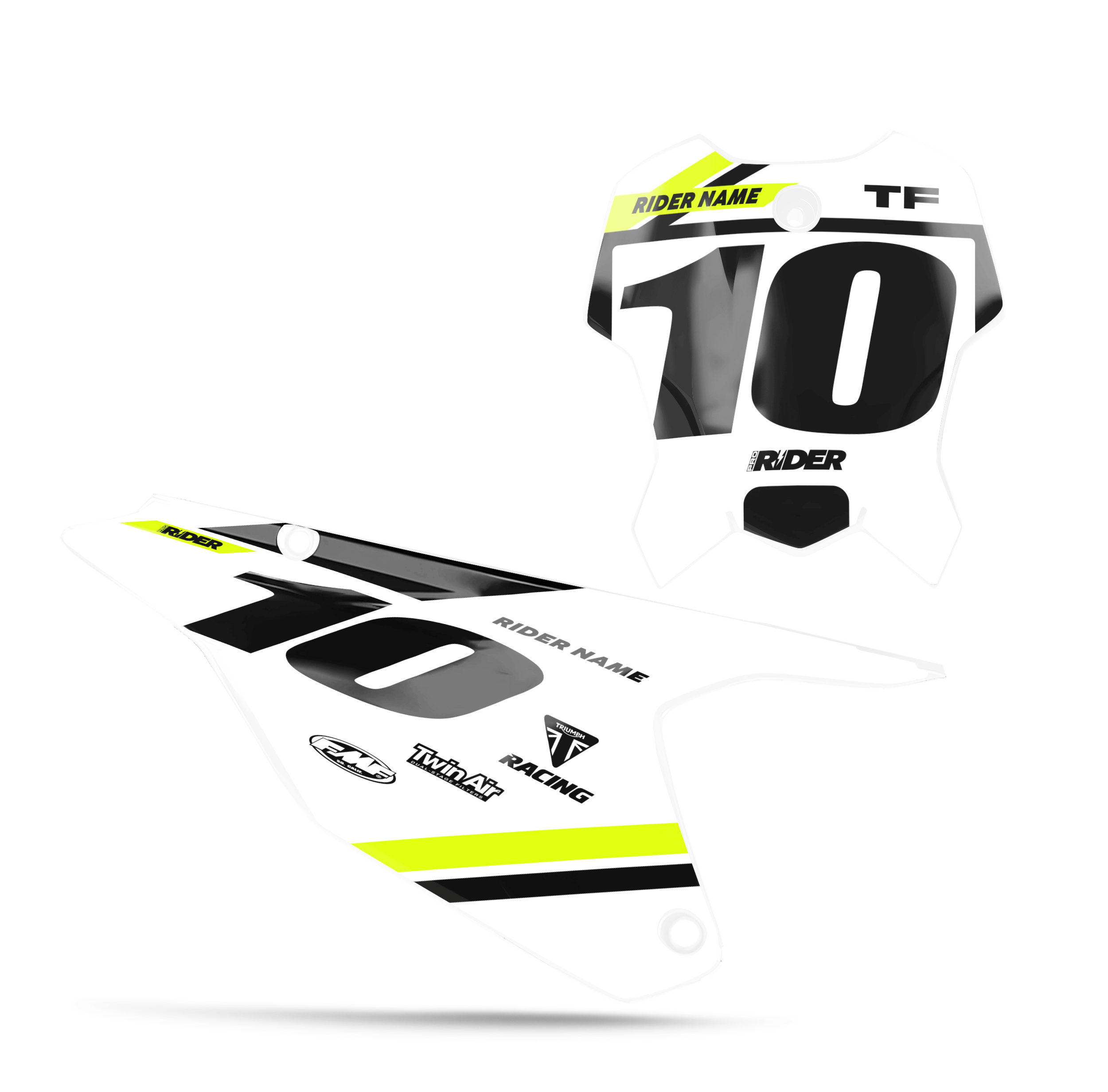 TRIUMPH Custom Number Plates | Varx White Black