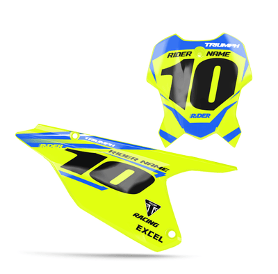 TRIUMPH Custom Number Plates | Traker Yellow Blue