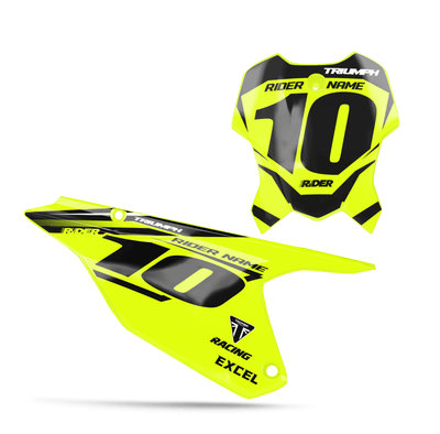 TRIUMPH Custom Number Plates | Traker Yellow Black