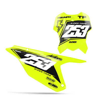 TRIUMPH Custom Number Plates | Vantax Black Yellow