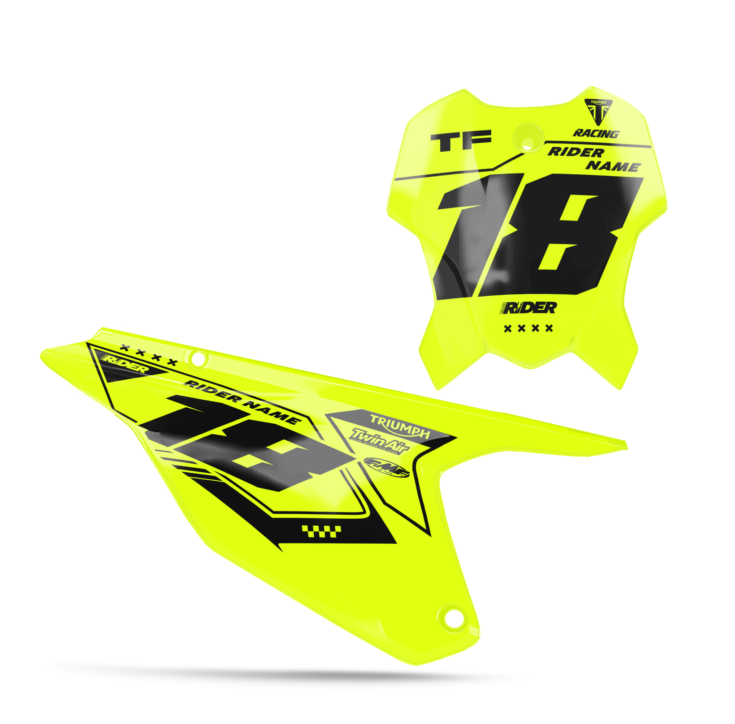 TRIUMPH Custom Number Plates | Varko Yellow Black