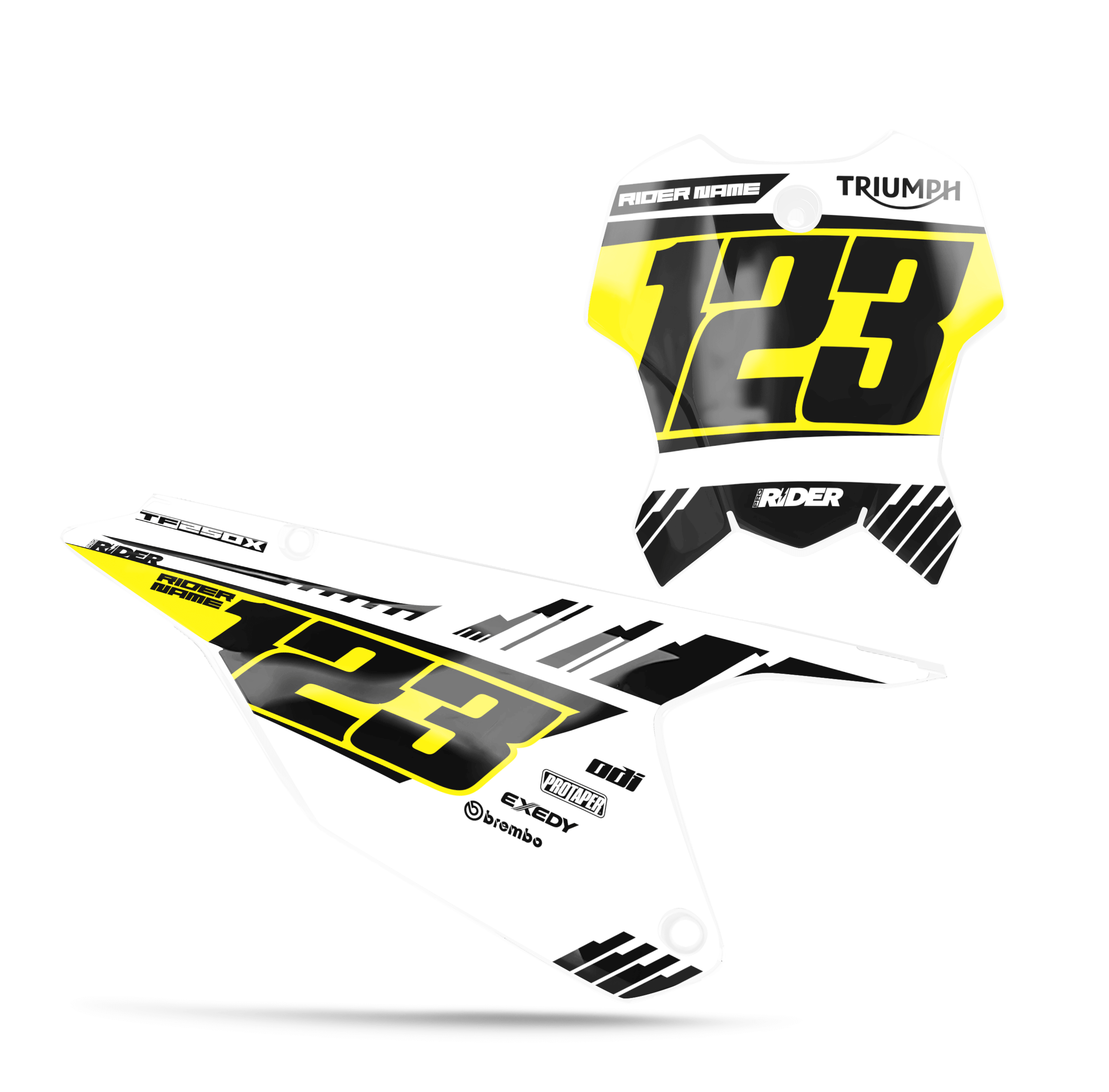TRIUMPH Custom Number Plates | Maxan Black White