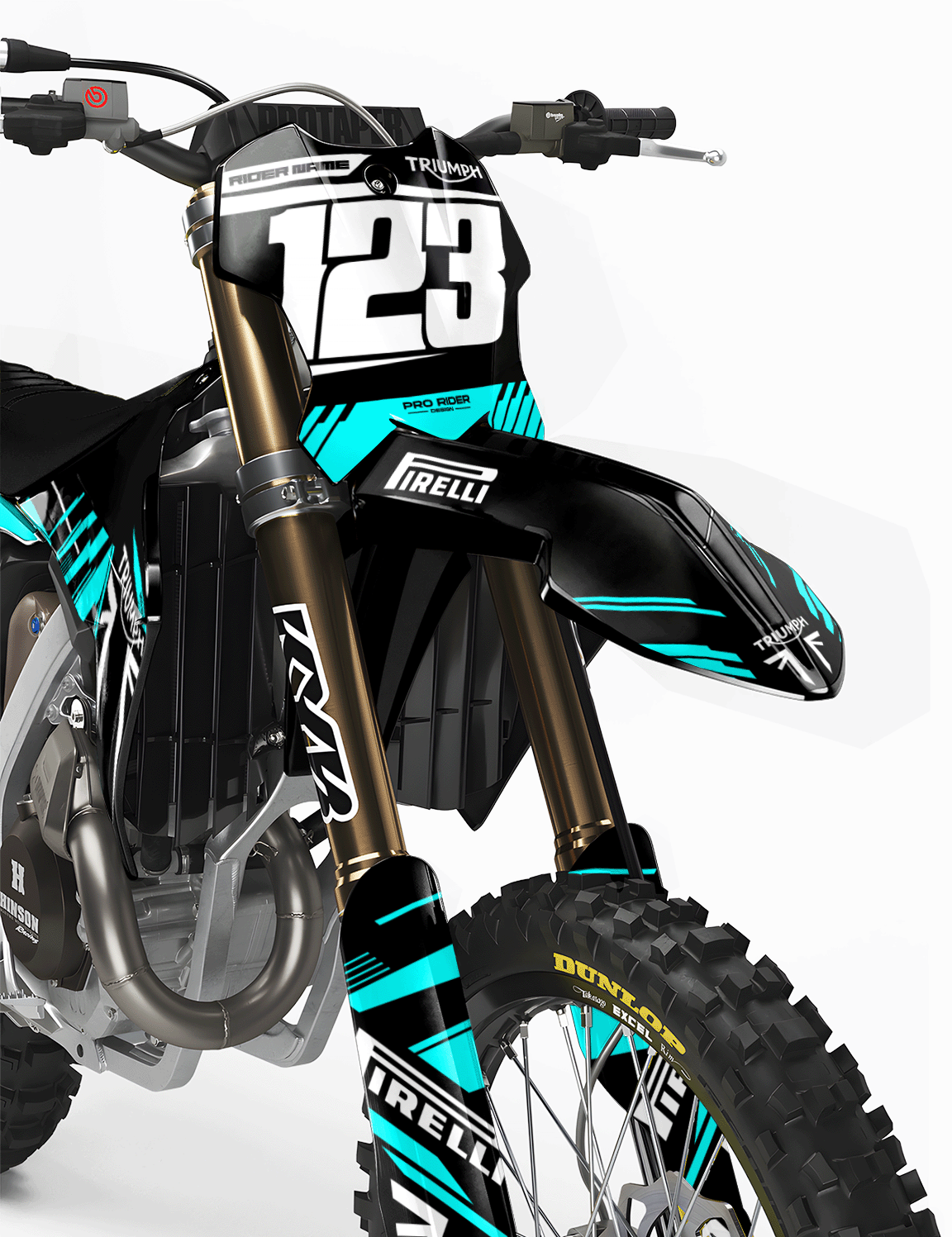 TRIUMPH Full Graphics Kit | Stock teal