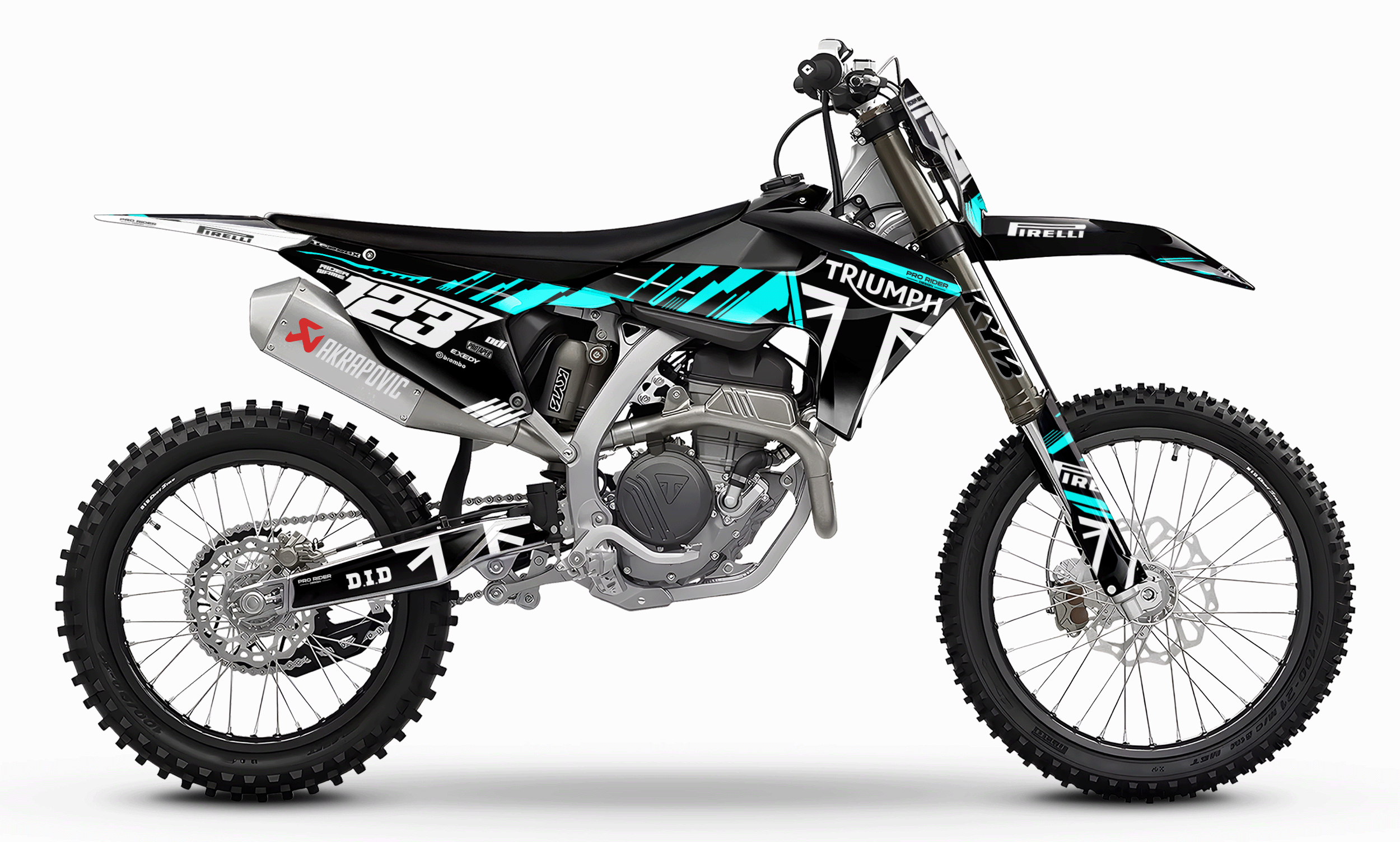 TRIUMPH Full Graphics Kit | Stock teal