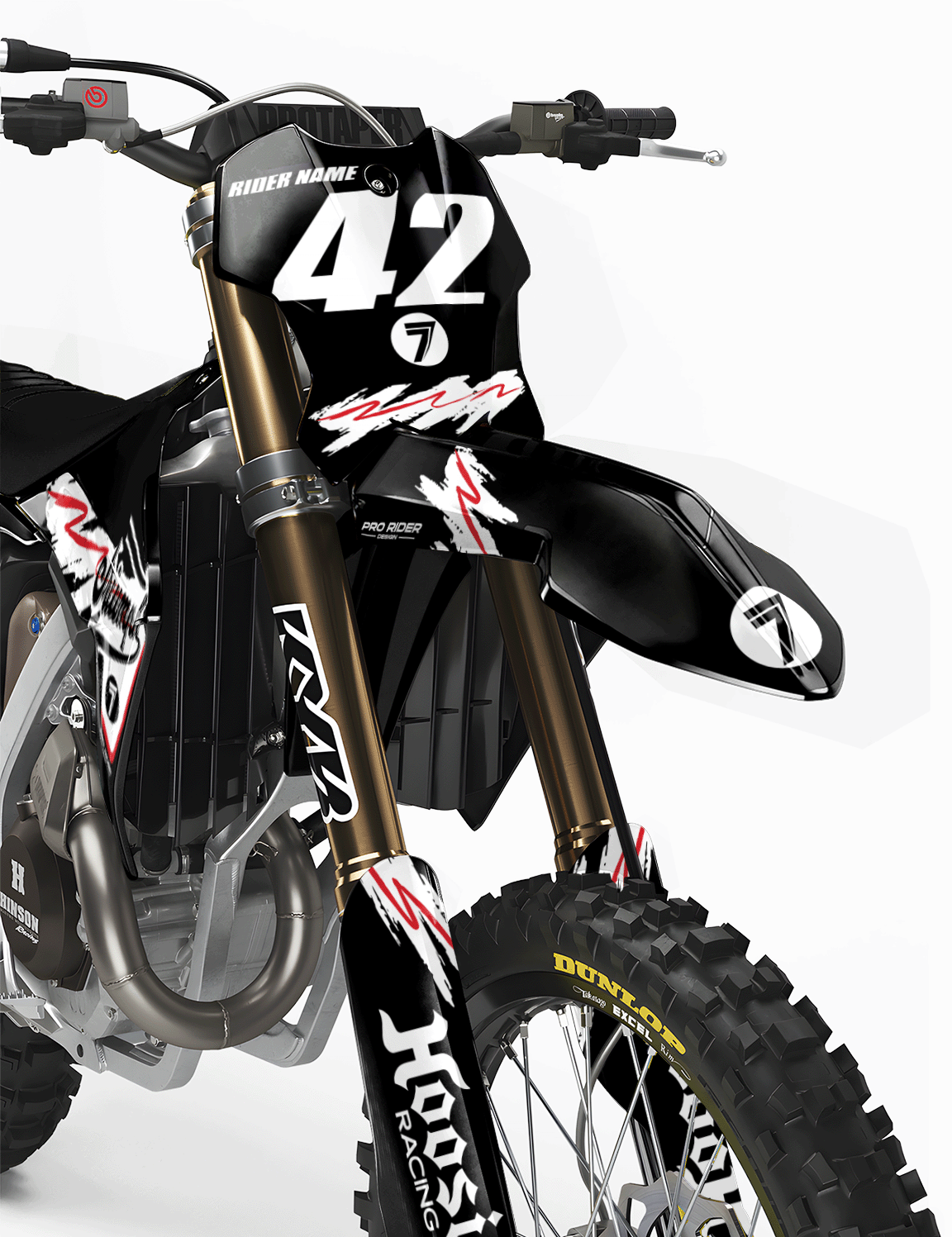 TRIUMPH Full Graphics Kit | Heritage Red lines