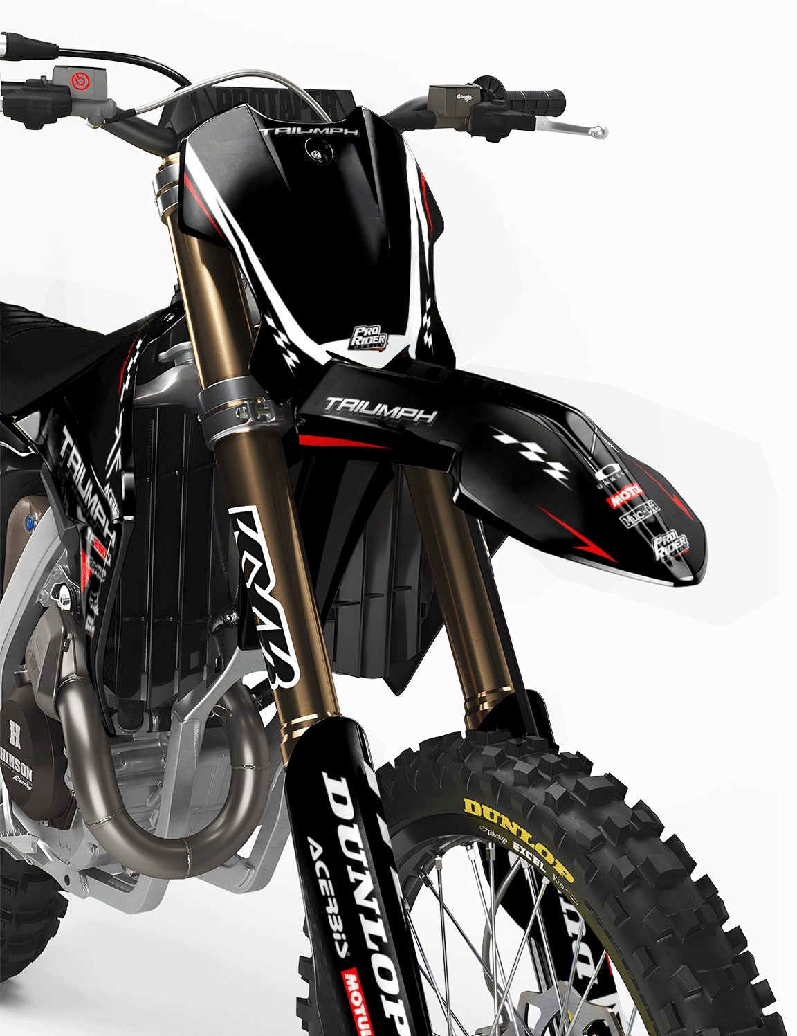 TRIUMPH Full Graphics Kit | Black red lines