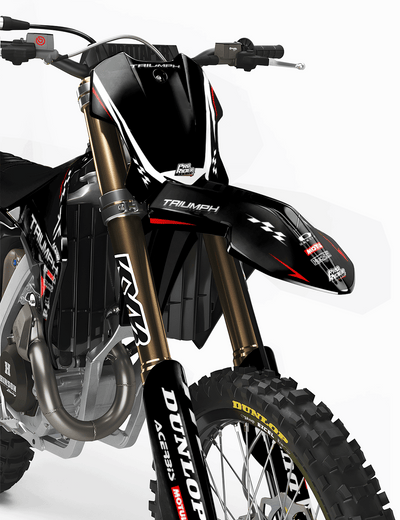TRIUMPH Full Graphics Kit | Black red lines