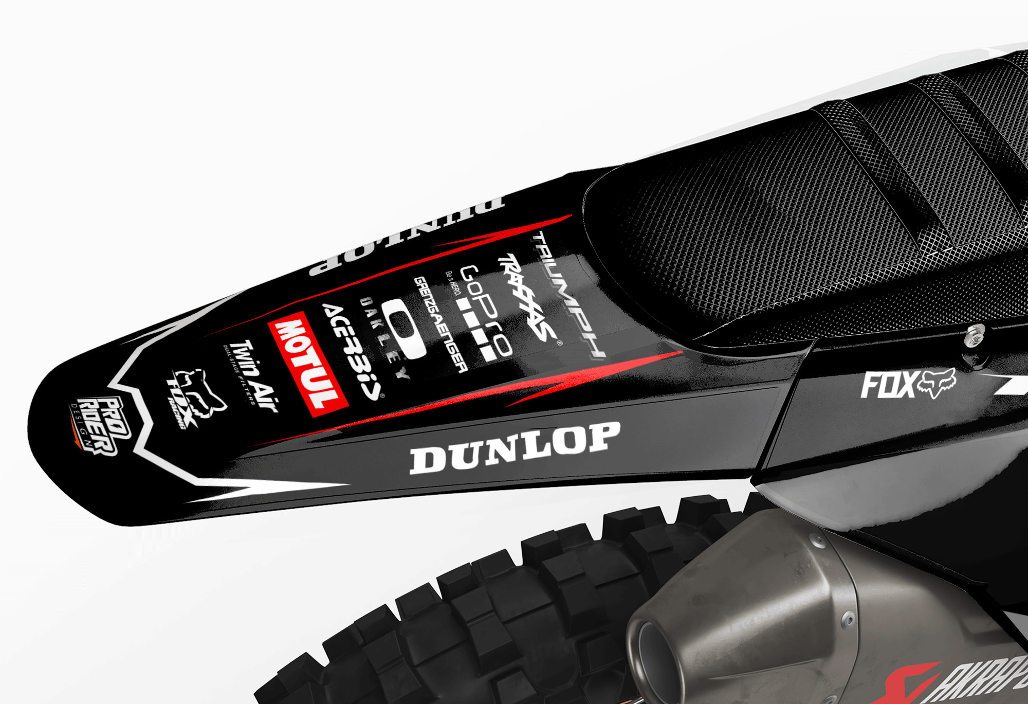 TRIUMPH Full Graphics Kit | Black red lines